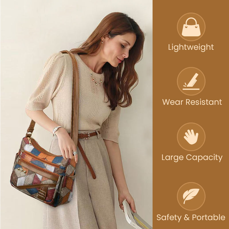 ⌛De speciale aanbieding van deze week🔥Vintage Tas Met Geometrisch Patroon En Verstelbare Band👜