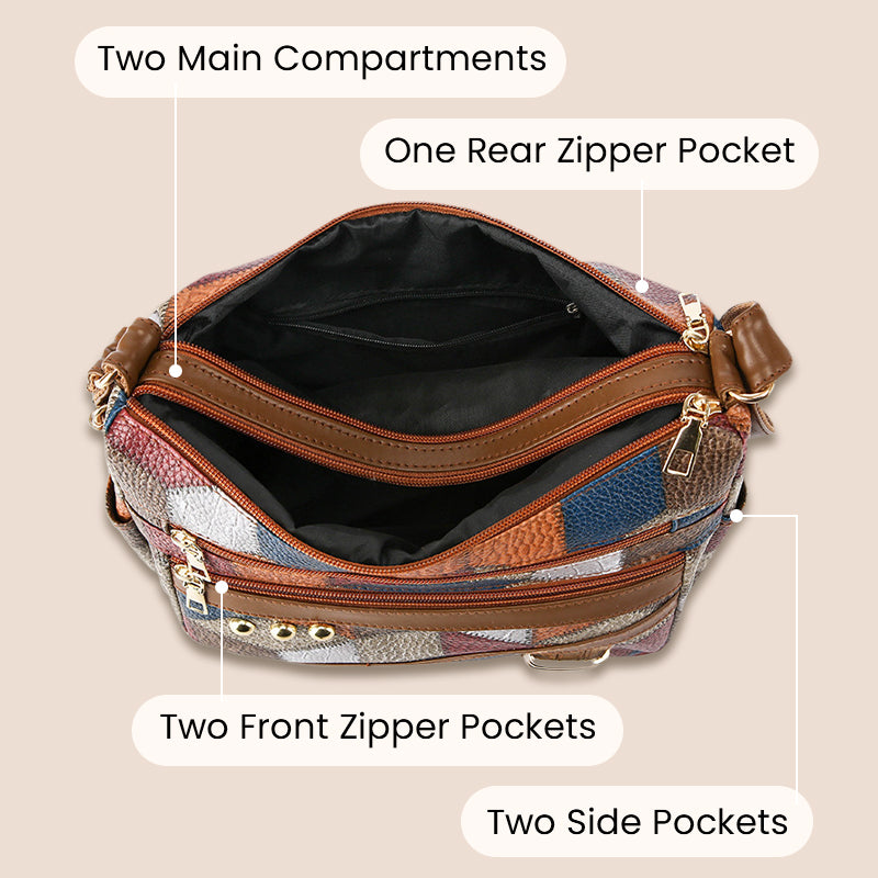 ⌛De speciale aanbieding van deze week🔥Vintage Tas Met Geometrisch Patroon En Verstelbare Band👜