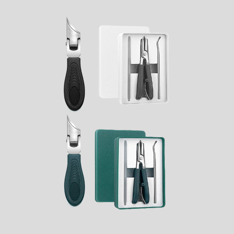 🔥Populair product van 2026🔥 Spatwaterdichte nagelknipper met 25° schuin mes, 3-delige set