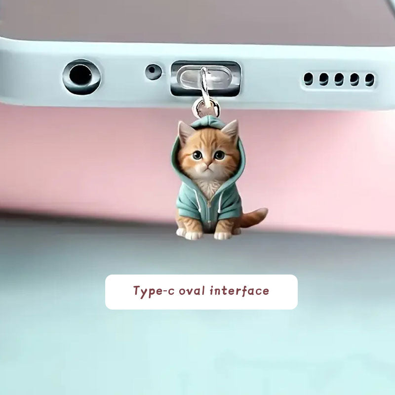 🐱Stofplug voor kat mobiele telefoo🐾