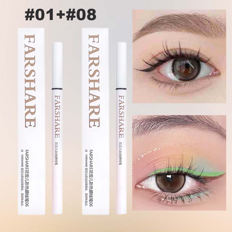 🔥Koop 1, krijg 1 gratis🌈Gekleurde eyelinerpen – Ultrafijne punt voor levendige, langdurige ooglooks