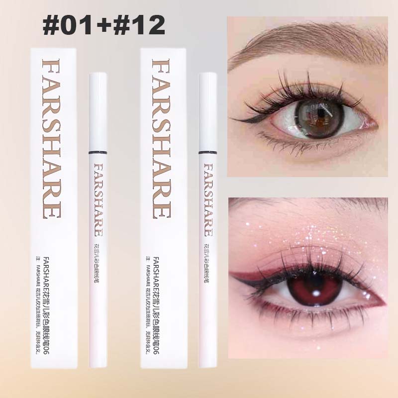 🔥Koop 1, krijg 1 gratis🌈Gekleurde eyelinerpen – Ultrafijne punt voor levendige, langdurige ooglooks