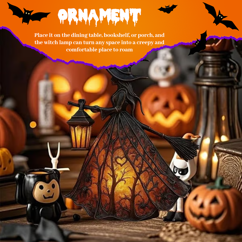 🕯 Gotische gloed voor griezelige nachten🌙Halloween Heksenlamp