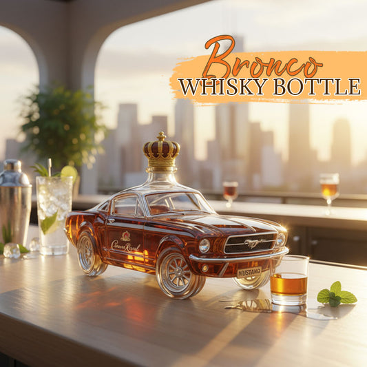 ✨ Een statement van stijl en plezier – Mustang Whiskyfles 🥃🐎