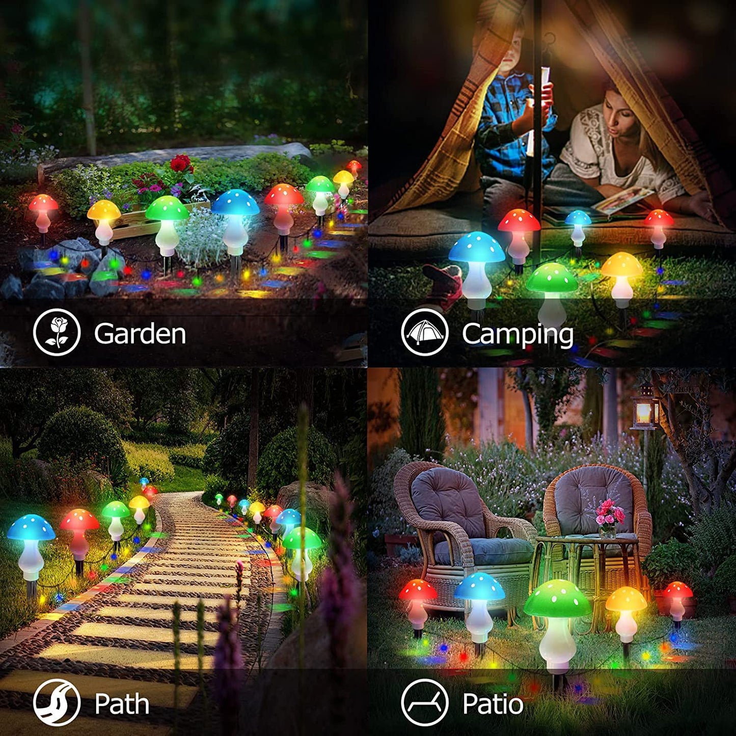 🍄☀️ Zonne-paddestoelverlichting– Verlicht uw tuin met fantasie en magie!✨