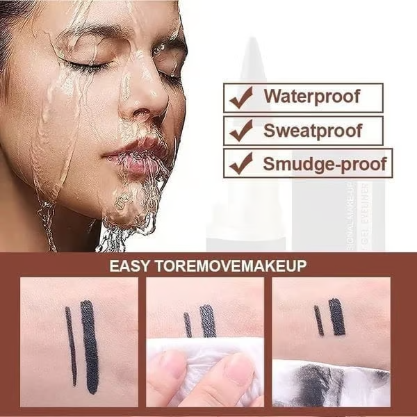 šNatuurlijke, zwarte, langdurige gel eyeliner, waterdicht, natuurlijke formule, veilig en onschadelijk, zacht en gemakkelijk te verwijdere