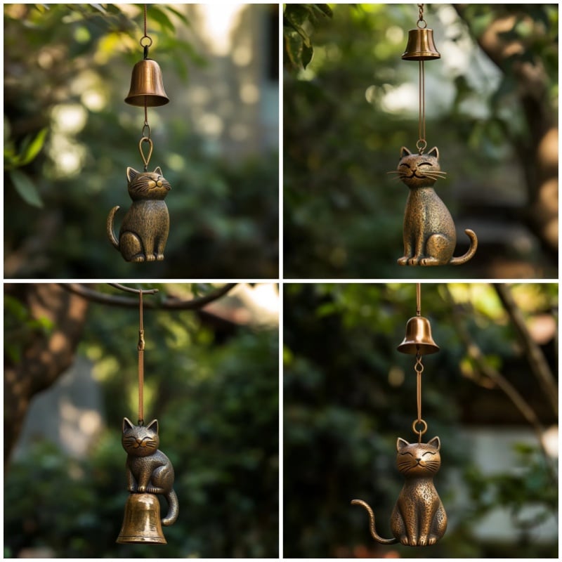 ⏳Actuele aanbieding: 60% korting🐱Handgemaakte retro kattenwiegklo