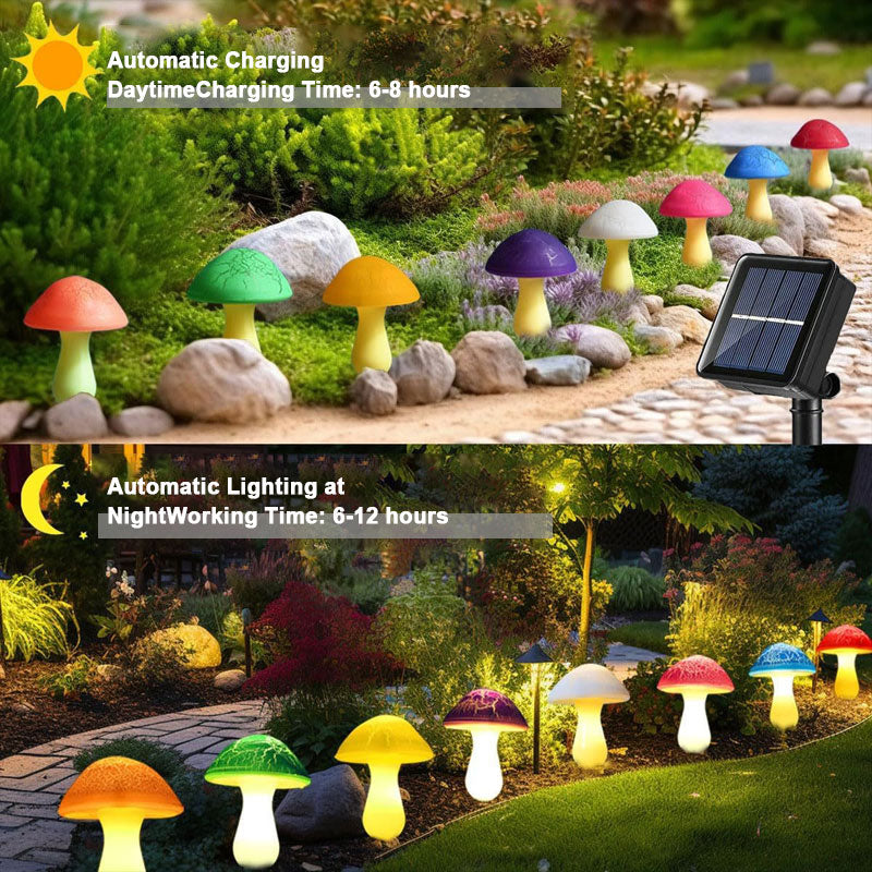 🍄☀️ Zonne-paddestoelverlichting– Verlicht uw tuin met fantasie en magie!✨
