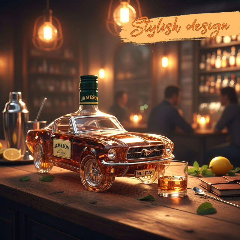 โจ Een statement van stijl en plezier โ Mustang Whiskyfles ๐ฅ๐