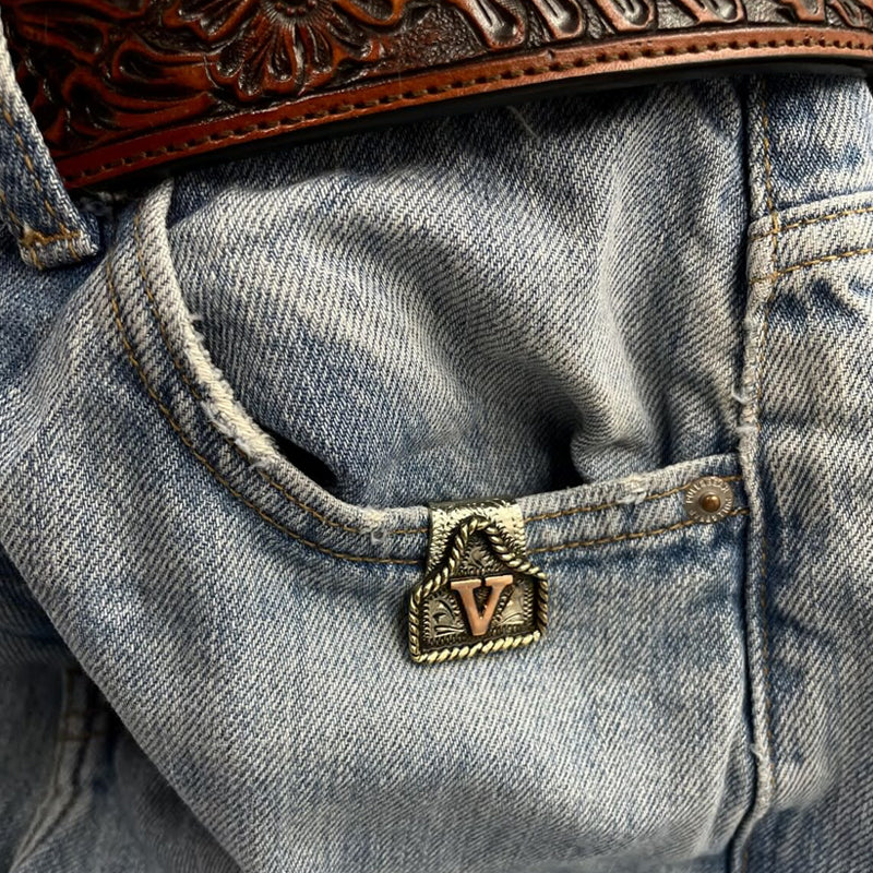 🔥De beste uitverkoop van deze week🌵Western Initial-sleutelcli