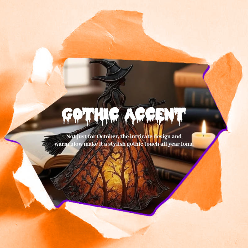 🕯 Gotische gloed voor griezelige nachten🌙Halloween Heksenlamp