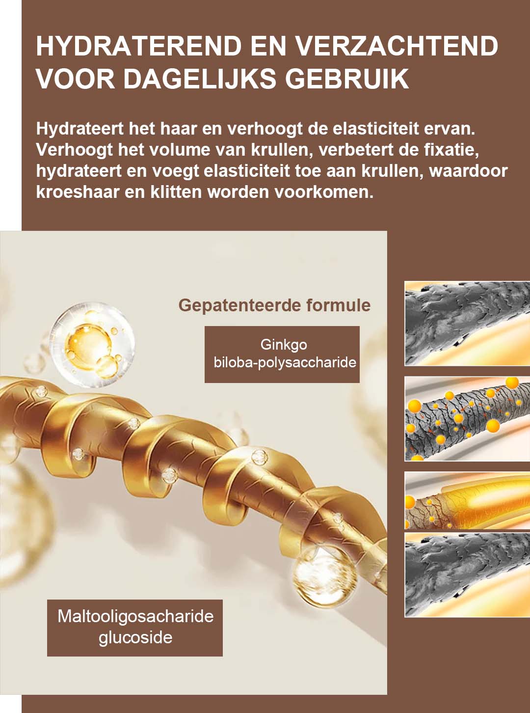🔥2025 hete verkoop🔥Langdurig stylingvolume hydraterende elasticiteitverhogende crème voor krullend haa