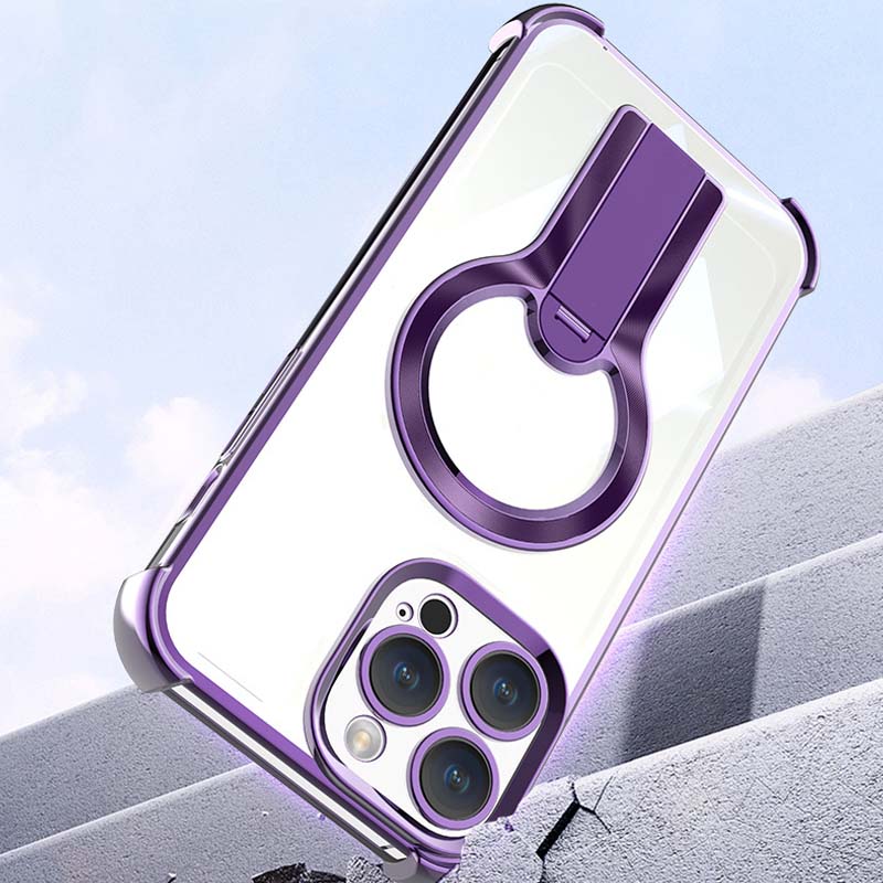 ✨Vier-hoek anti-val magnetische beugel mobiele telefoon cas