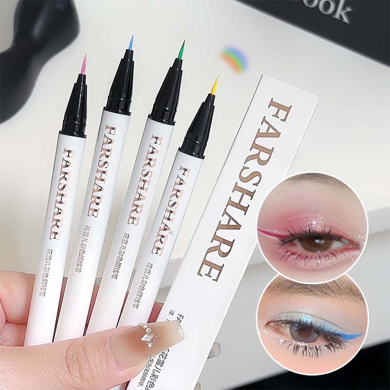 🔥Koop 1, krijg 1 gratis🌈Gekleurde eyelinerpen – Ultrafijne punt voor levendige, langdurige ooglooks