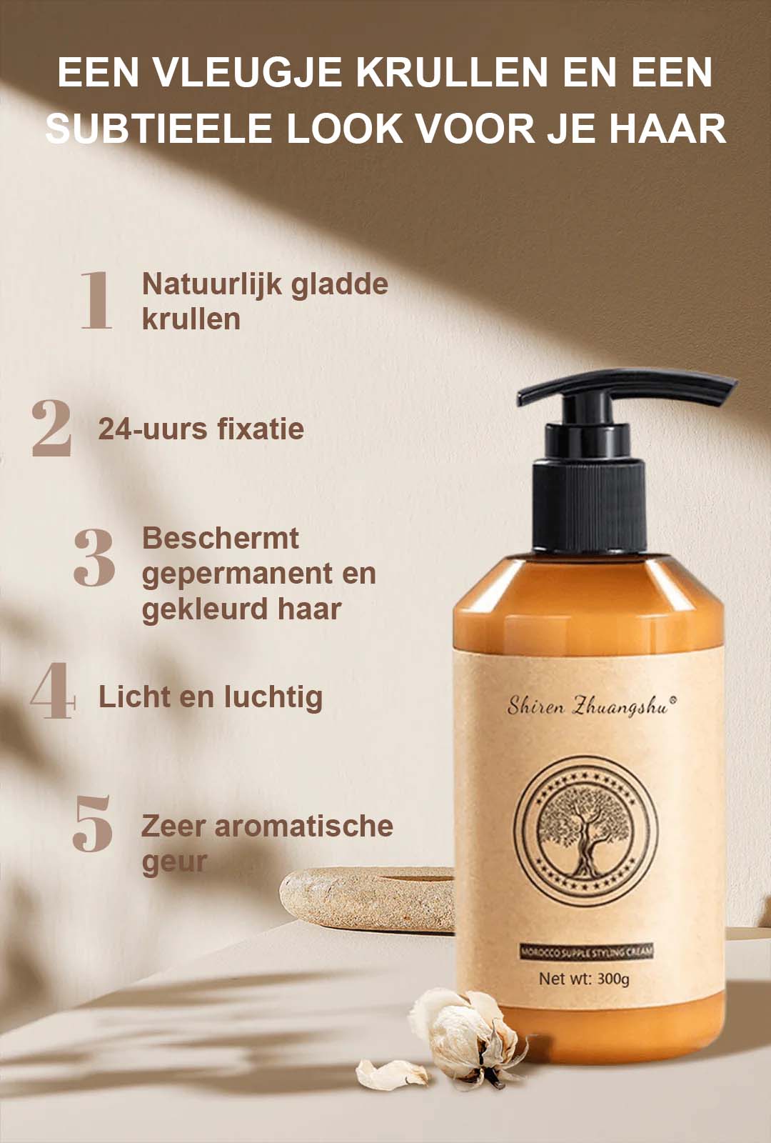 🔥2025 hete verkoop🔥Langdurig stylingvolume hydraterende elasticiteitverhogende crème voor krullend haa
