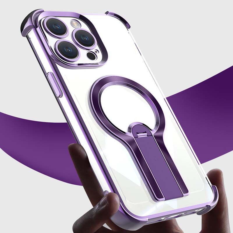 ✨Vier-hoek anti-val magnetische beugel mobiele telefoon cas