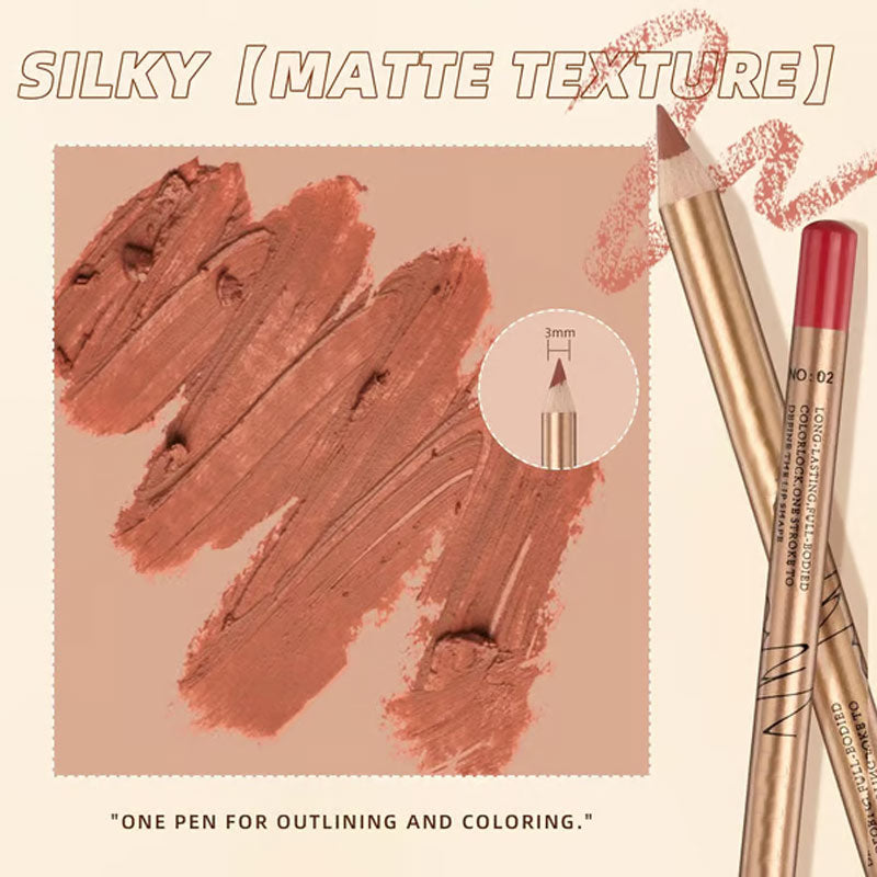 🌈Set van 12 lippenpotloden💧Waterbestendig en kleurvast, breng make-up aan in 3 seconden