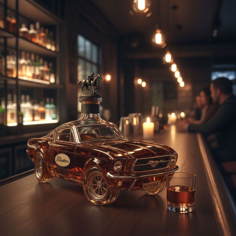 โจ Een statement van stijl en plezier โ Mustang Whiskyfles ๐ฅ๐