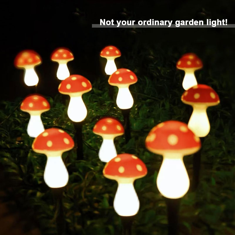🍄☀️ Zonne-paddestoelverlichting– Verlicht uw tuin met fantasie en magie!✨