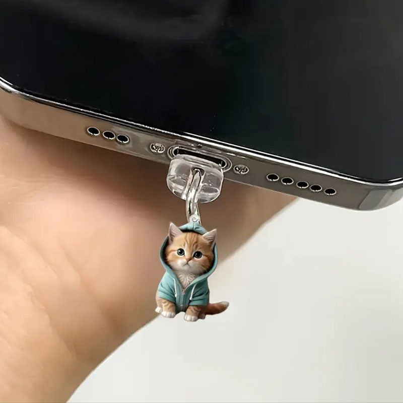 🐱Stofplug voor kat mobiele telefoo🐾
