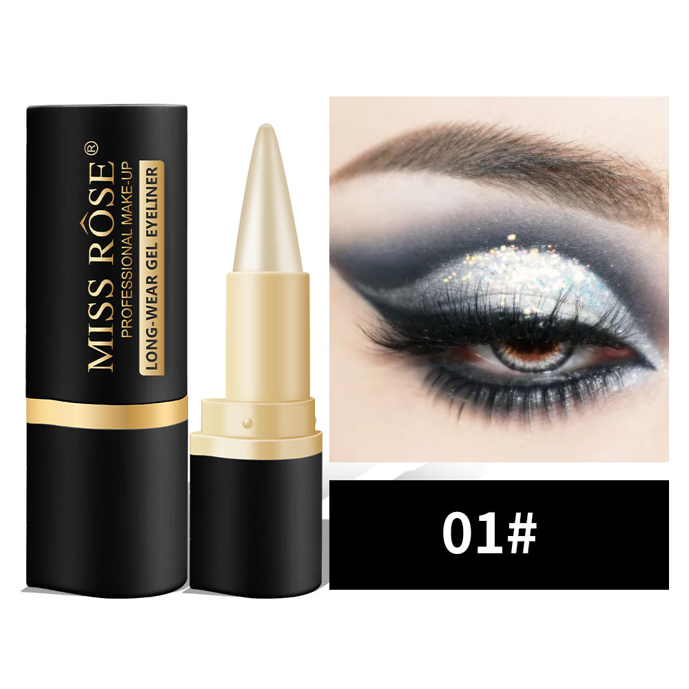 šNatuurlijke, zwarte, langdurige gel eyeliner, waterdicht, natuurlijke formule, veilig en onschadelijk, zacht en gemakkelijk te verwijdere
