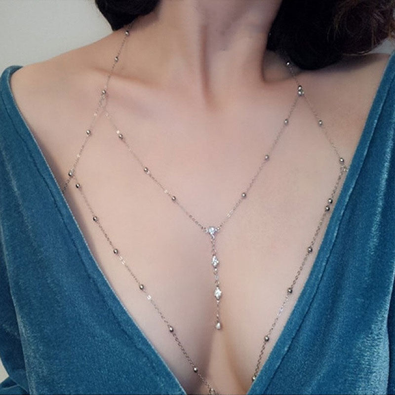 💖✨Diamanten hanger kwast ketting borstkettin