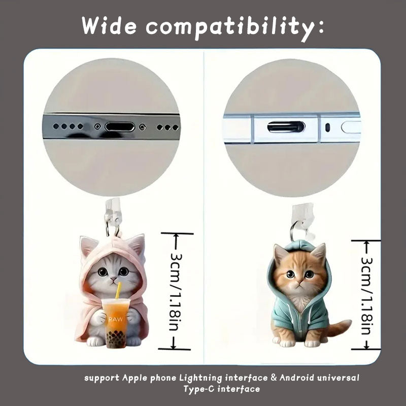 🐱Stofplug voor kat mobiele telefoo🐾