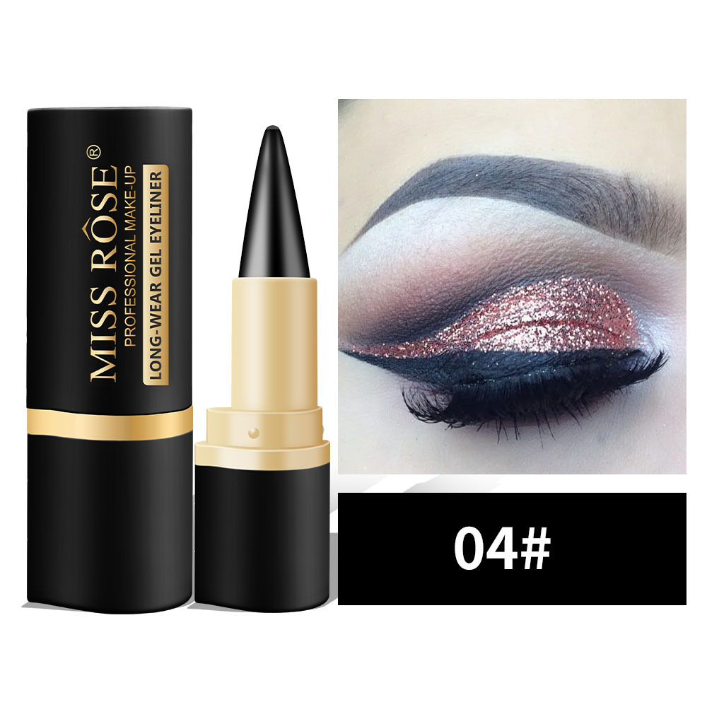 šNatuurlijke, zwarte, langdurige gel eyeliner, waterdicht, natuurlijke formule, veilig en onschadelijk, zacht en gemakkelijk te verwijdere