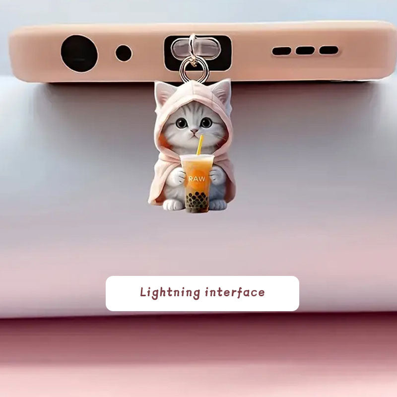 🐱Stofplug voor kat mobiele telefoo🐾