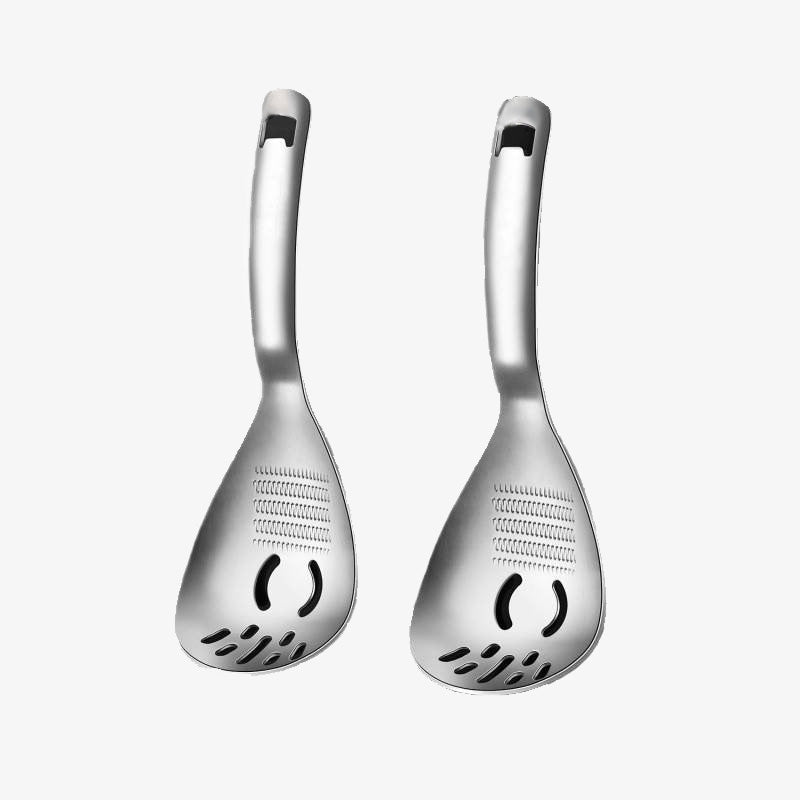 🥄 Multifunctionele zeeflep van 304 roestvrij staal|Voor knoflook, gember, puree en babyvoedsel