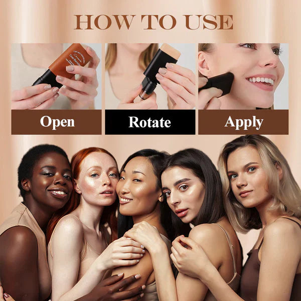 ⏳Koop 1, krijg 1 gratis🥰Hydraterende lichte foundationstick met kwas