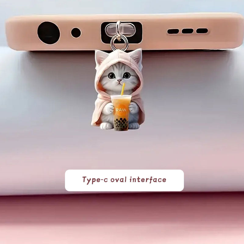 🐱Stofplug voor kat mobiele telefoo🐾