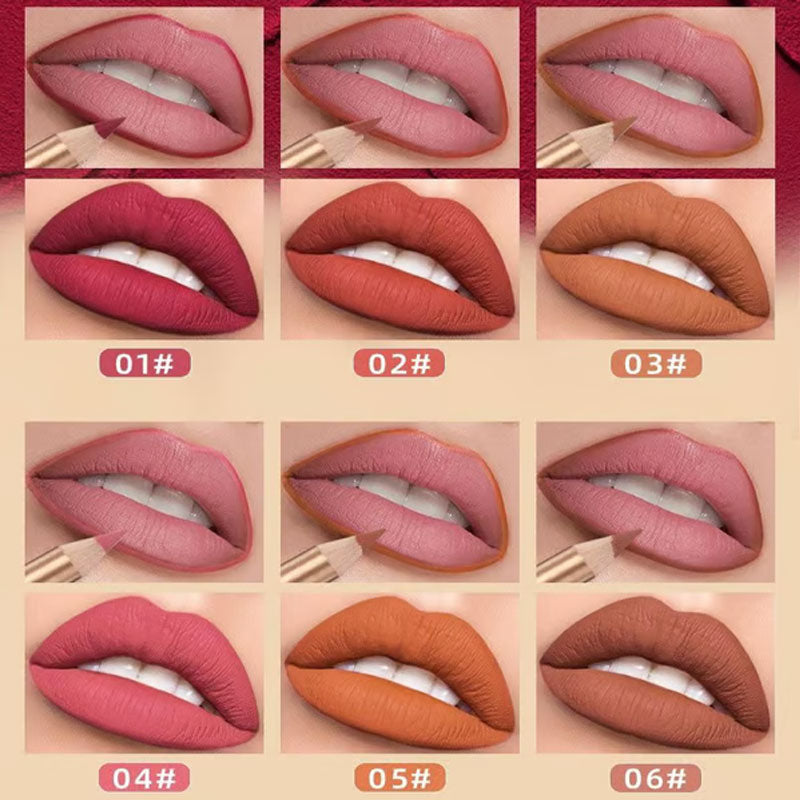 🌈Set van 12 lippenpotloden💧Waterbestendig en kleurvast, breng make-up aan in 3 seconden