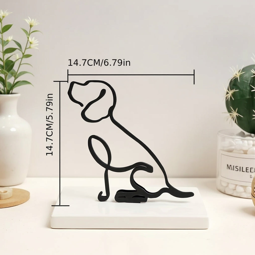 🔥Creatieve huisdierbeeldjes 2026✨ Minimalistische hondendecoratie met ijzeren lijnen