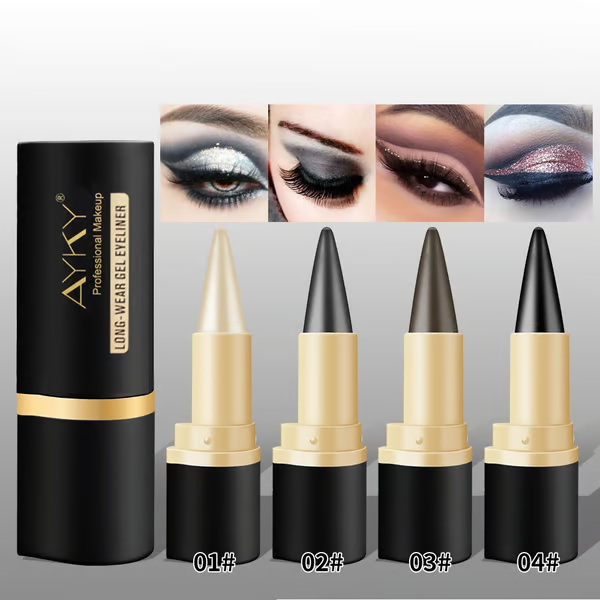 šNatuurlijke, zwarte, langdurige gel eyeliner, waterdicht, natuurlijke formule, veilig en onschadelijk, zacht en gemakkelijk te verwijdere