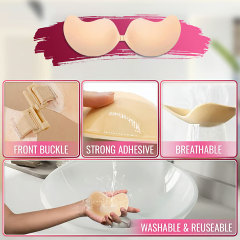 💖✨Onzichtbare diva Strapless Rugloze Push Up BH