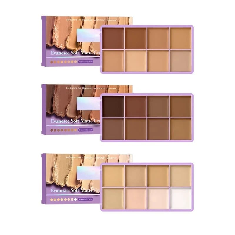 ✨💥🎨 8-kleuren mat concealerpalet – Waterbestendig, volledige dekking voor het corrigeren, contouren en bedekken van tatoeages ✨