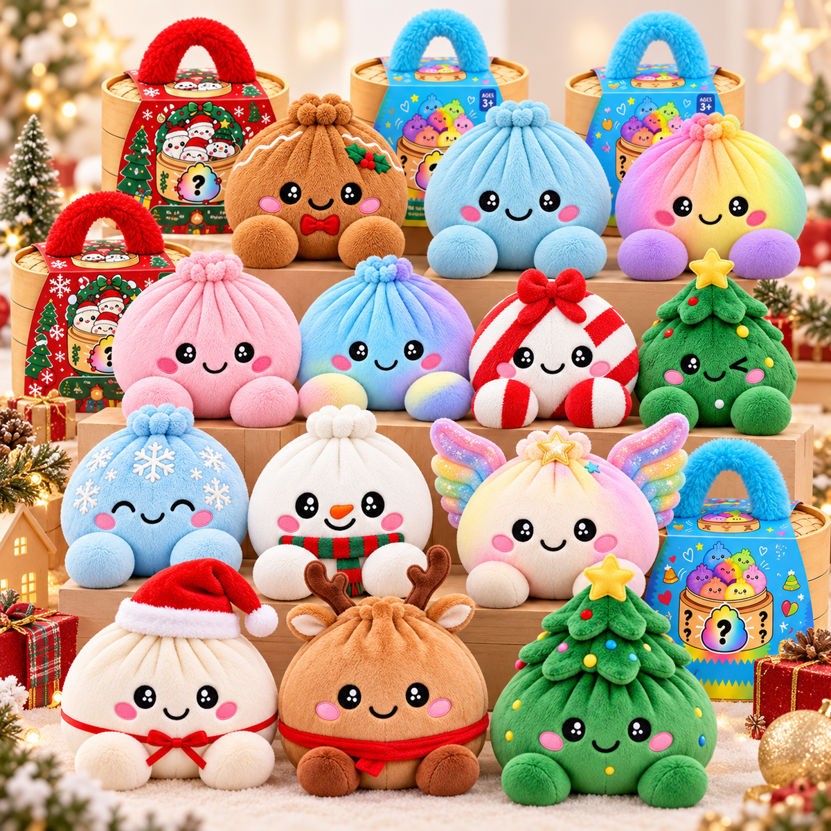 🥟 Kerst Dumpling Plush Collectie