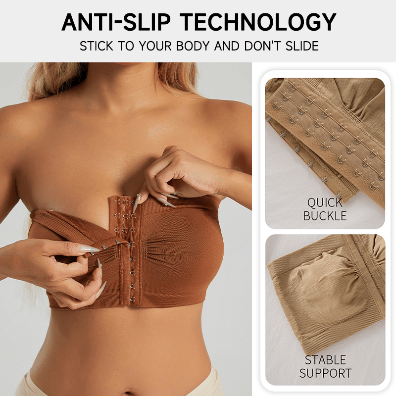 ⌛Koop 2, krijg 1 gratis💞Grote strapless bh met ademende sluiting aan de voorkant