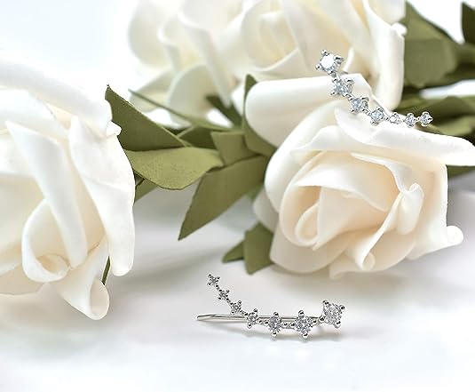 🔥Modieuze oorbellen met zevensterren diamanten ✨