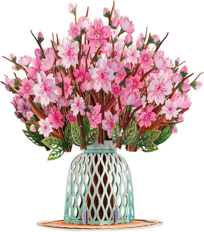 2-in-1 cadeau en decoratie voor elk moment 🌸 3D bloemenboeket pop-upkaart