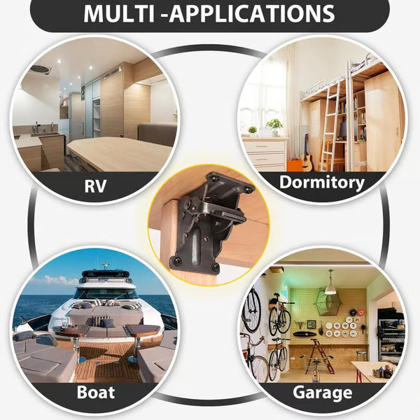 🔥Populaire nieuwe artikelen | ✨90 Degrees Self-locking Folding Hinge Anti-corrosion Invisible Connector