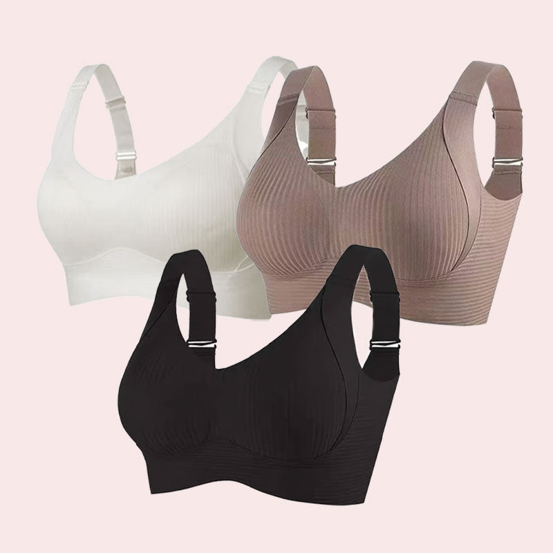 🎁Voorjaars Hot Sale 49% UIT - Geribbelde Push Up Verstelbare Draadloze BH voor Vrouwen