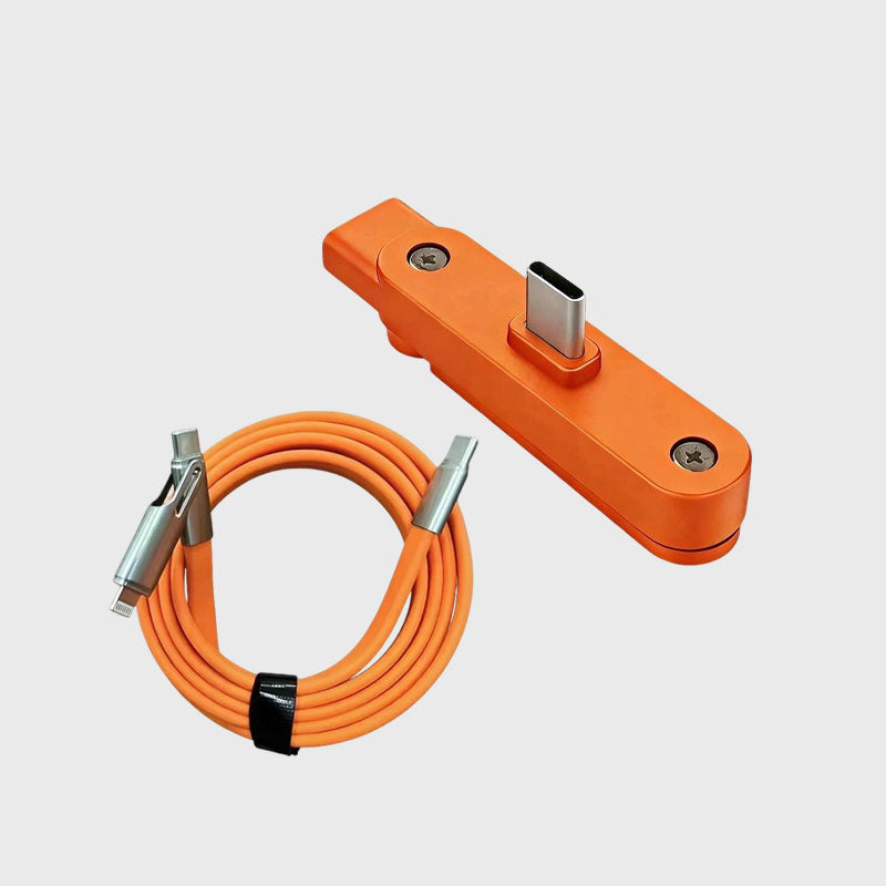 💎240W snellader met 360° draaibare telefoonstandaard – USB-C-compatibel, compact en draagbaar, multifunctioneel 🔌