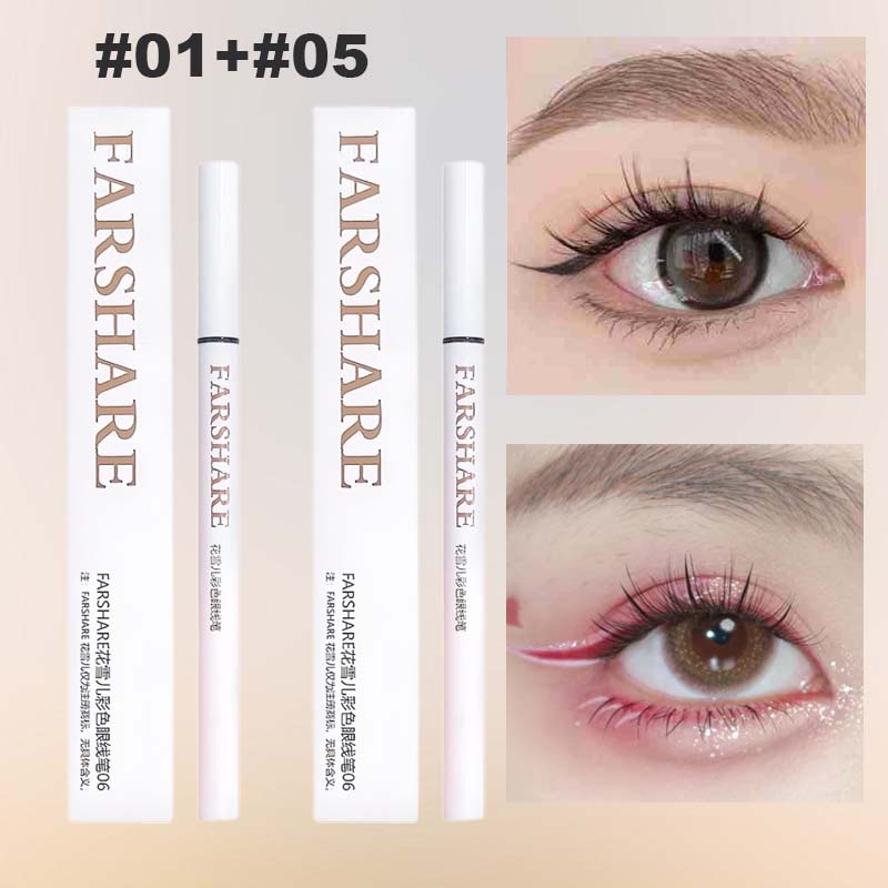 🔥Koop 1, krijg 1 gratis🌈Gekleurde eyelinerpen – Ultrafijne punt voor levendige, langdurige ooglooks