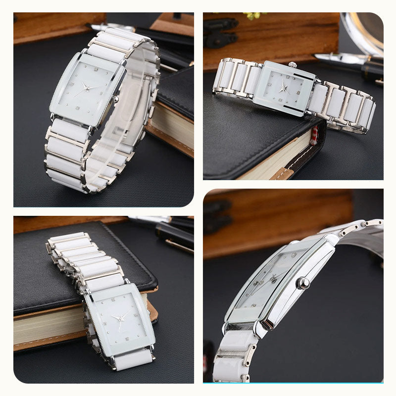 ⌚ Fashion Keramisch Vierkant Quartz Horloge