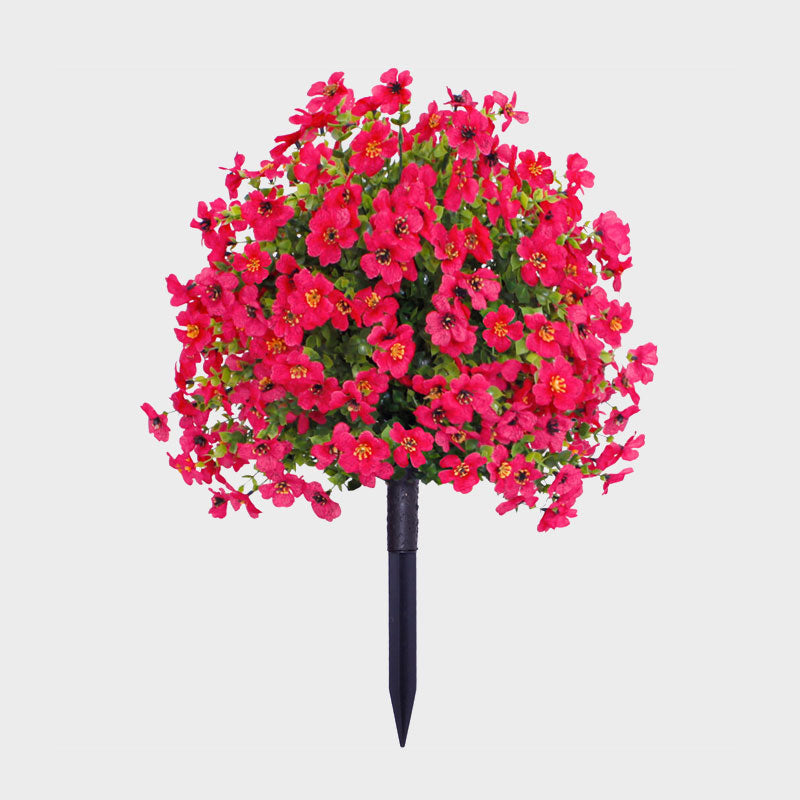 🌷 Kunstmatige eucalyptus en viooltjes als bloemdecoratie voor in de grond