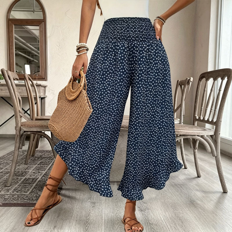 ⏳Tijdsgebonden special⏰Dames ruime taille hoge broek met wijde pijpen – Slankmakend, comfortabel & stijlvol