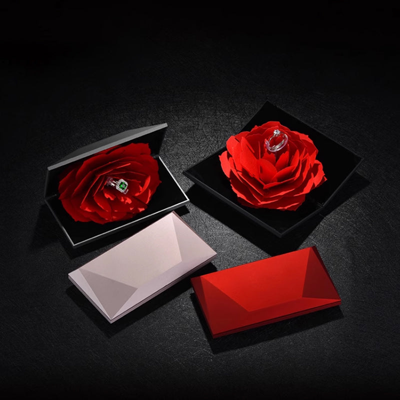 🔥 Laatste dag! 49% korting - Valentijnsdag aanbieding: Ringdoos met draaiende roos