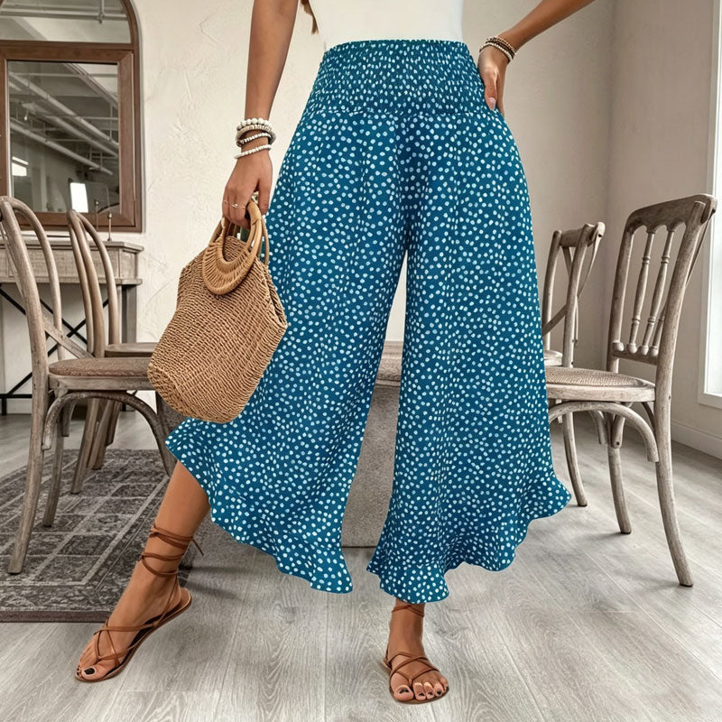 ⏳Tijdsgebonden special⏰Dames ruime taille hoge broek met wijde pijpen – Slankmakend, comfortabel & stijlvol